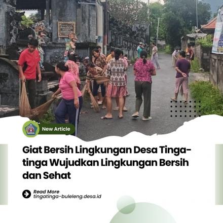 Giat Bersih di Wilayah Desa Tinga-tinga