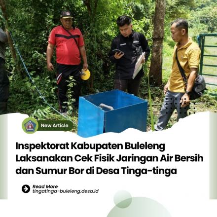 Monitoring dan Pengecekan Fisik Pembangunan Jaringan Air Bersih dan Sumur Bor Dana BKK Kabupaten Bad