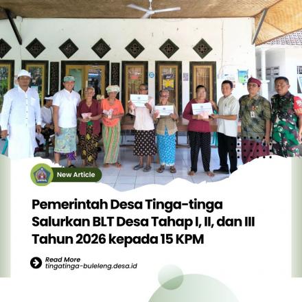 Penyaluran BLT Desa Tahap I, II dan III Bulan Januari, Februari dan Maret Tahun 2026