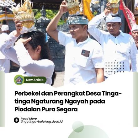 Sinergi Pemerintah dan Krama, Perbekel Tinga-Tinga Turut Ngayah di Piodalan Pura Segara