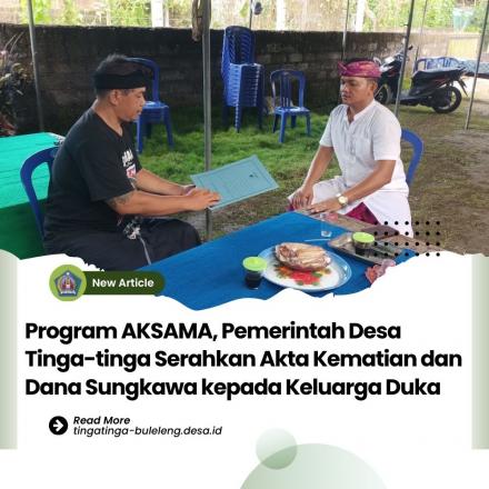 Perbekel Tinga-tinga Laksanakan Program AKSAMA di Banjar Dinas Bubunan