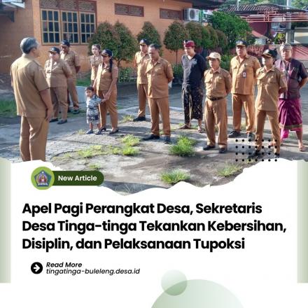 Apel Perbekel bersama Perangkat Desa dan Staf
