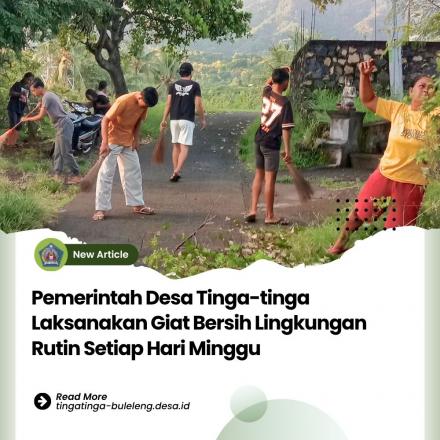 Giat Bersih di Wilayah Desa Tinga-tinga