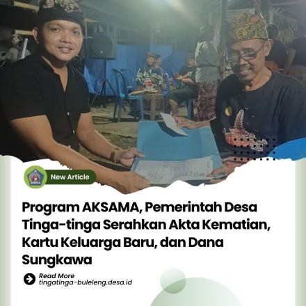 Perbekel Tinga-tinga Laksanakan Program AKSAMA di Banjar Dinas Juntal