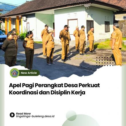 Apel Perbekel bersama Perangkat Desa dan Staf