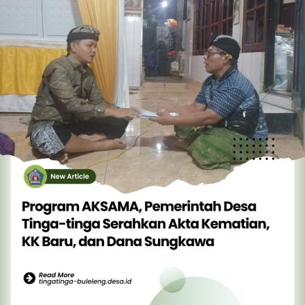 Perbekel Tinga-tinga Laksanakan Program AKSAMA di BD. Juntal