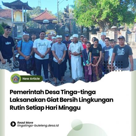 Giat Bersih di Wilayah Desa Tinga-tinga