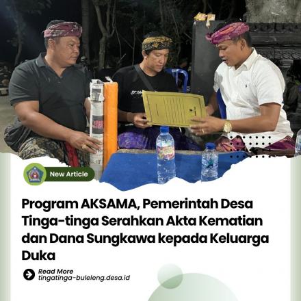 Perbekel Tinga-tinga Laksanakan Program AKSAMA di Banjar Dinas Kembang Udaya