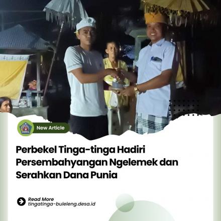 Penyerahan Punia kepada Pura Dadia Para Gotra Sentana Dalem Tarukan di Banjar Dinas Kembang Udaya
