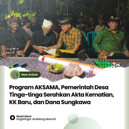 Perbekel Tinga-tinga Laksanakan Program AKSAMA di Banjar Dinas Mertasari