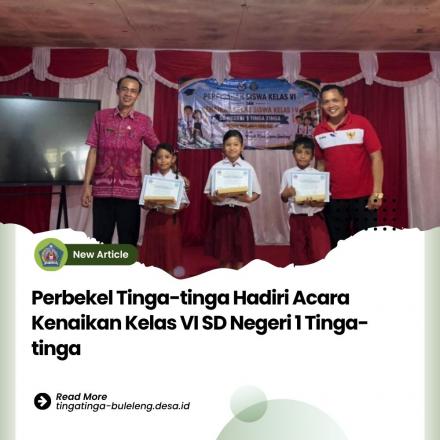 Perbekel Tinga-tinga Hadiri Undangan Kenaikan Kelas di SDN 1 Tinga-tinga
