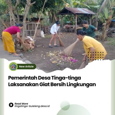 Giat Bersih di Wilayah Desa Tinga-tinga