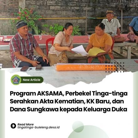 Perbekel Tinga-tinga Laksanakan Program AKSAMA di Banjar Dinas Bubunan