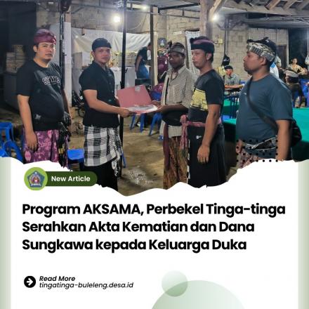 Perbekel Tinga-tinga Laksanakan Program AKSAMA di Banjar Dinas Mertasari