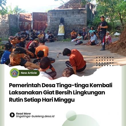 Giat Bersih di Wilayah Desa Tinga-tinga