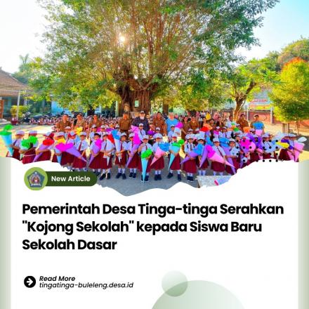 Perbekel Tinga-tinga Serahkan Kojong Sekolah untuk Sambut Siswa Baru