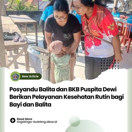 Posyandu Balita Puspita Dewi di Balai Banjar Taman Sari