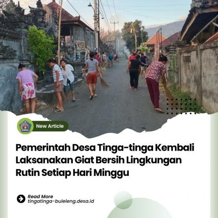 Giat Bersih di Wilayah Desa Tinga-tinga 
