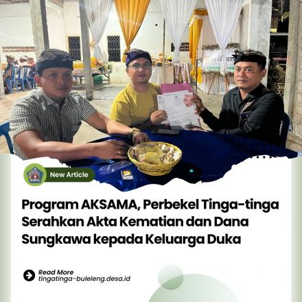 Perbekel Tinga-tinga Laksanakan Program AKSAMA di Banjar Dinas Taman Sari
