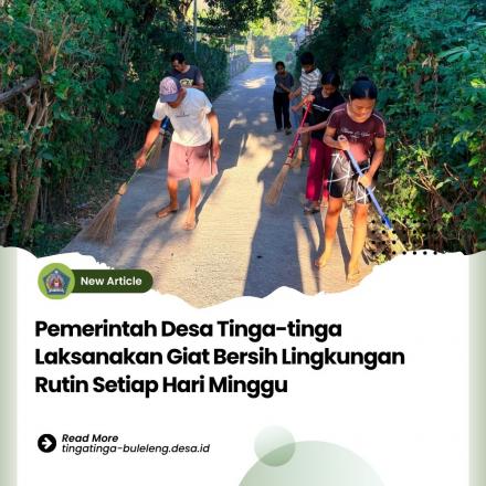Giat Bersih di Wilayah Desa Tinga-tinga